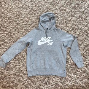 Mens Nike SB Gray Hoodie